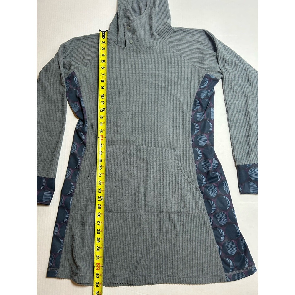 Youer Women's Size Xl Fleece Hoodie Dress Pockets Active Printed Sleeves EUC - Picture 3 of 6
